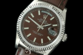 RLDDS60103L DayDate Fluted Brown SS/LE Asian 2813