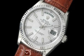RLDDS60002L DayDate Fluted Silver SS/LE Asian Eta 2836