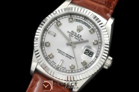 RLDDS60122L DayDate Fluted Silver Diam SS/LE Asian 2813