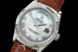 RLDDS60116L DayDate Fluted M-Wht Roman SS/LE Asian 2813