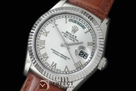 RLDDS60012L DayDate Fluted Silver Roman SS/LE Asian 2836