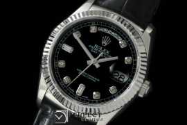RLDDS60123L DayDate Fluted Black Diam SS/LE Asian 2813