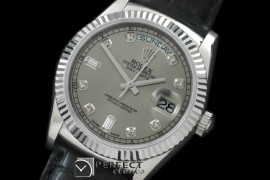 RLDDS60024L DayDate Fluted Grey Diam SS/LE Asian 2836