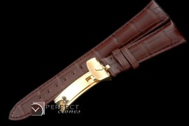 RLACC00104 Brown Croc Strap YG 20/16 / New Insignia Buckle