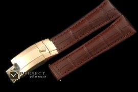 RLACC00114 Brown Croc Strap YG 20/16 / New Insignia Deployant