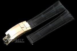 RLACC00113 Black Croc Strap YG 20/16 / New Insignia Deployant