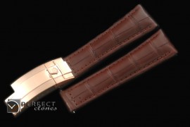 RLACC00116 Brown Croc Strap RG 20/16 / New Insignia Deployant