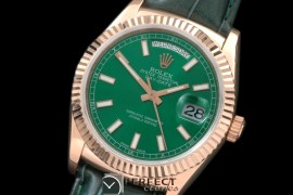 RLDDR60104L DayDate Fluted Green RG/LE Asian 2813
