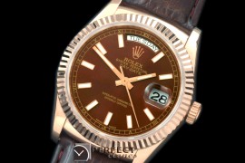 RLDDR60103L DayDate Fluted Brown RG/LE Asian 2813