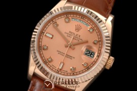 RLDDR60025L DayDate Fluted Rose Diam RG/LE Asian 2836