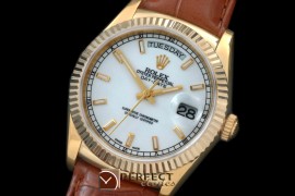 RLDDF60101L DayDate Fluted White YG/LE Asian 2813