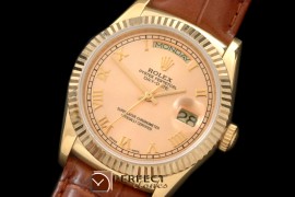 RLDDF60015L DayDate Fluted Gold Roman YG/LE Asian 2836