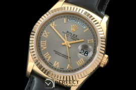 RLDDF60014L DayDate Fluted Grey Roman YG/LE Asian 2836
