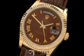 RLDDF60017L DayDate Fluted M-White Roman YG/LE Asian 2836