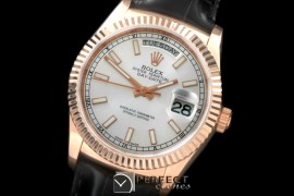 RLDDR60002L DayDate Fluted Silver RG/LE Asian 2836