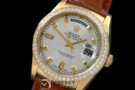 RLDDF60022LD DayDate Diam Bez Silver Diam YG/LE Asian 2836