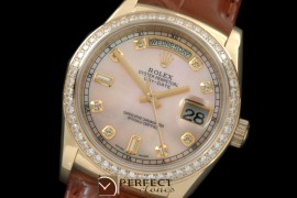 RLDDF60028LD DayDate Diam Bez M-Pink Diam YG/LE Asian 2836