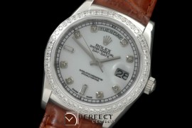 RLDDS60121LD DayDate Diam Bez White Diam SS/LE Asian 2813