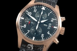 IWP00108 377712 Pilot Chrono RG/LE Black A-7750