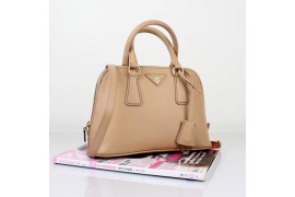 PR0838-02 BN0838 Saffiano Solid Color Leather Tote Apricot