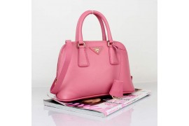 PR0838-04 BN0838 Saffiano Solid Color Leather Tote Pink