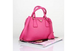 PR0838-05 BN0838 Saffiano Solid Color Leather Tote Peach Red