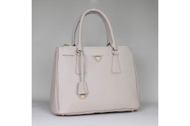 PR1786-03 BN1786 Saffiano Solid Color Leather Tote Off White