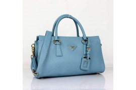 PR1849-2 BN1849 Saffiano Leathe Tote Light Blue