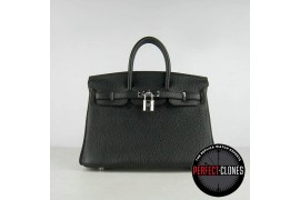 HE-25-1001 Birkin 25cm Black - Togo Standard