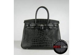 HE-30-1031 Birkin 30cm Black - Gator