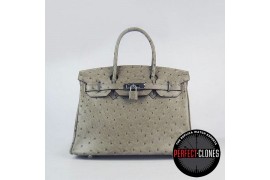 HE-30-1055 Birkin 30cm Grey - Ostrich