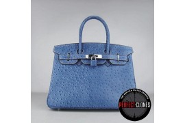 HE-30-106Birkin 30cm Mid Blue - Ostrich