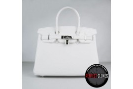 HE-30-1016 Birkin 30cm White - Togo Standard