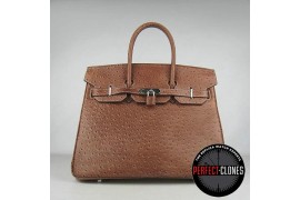 HE-35-107Birkin 35cm Light Brown - Ostrich