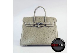 HE-35-1065 Birkin 35cm Grey - Ostrich