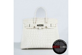 HE-35-1057 Birkin 35cm White - Gator