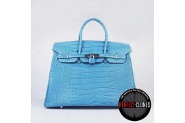 HE-35-1052 Birkin 35cm Light Blue - Gator