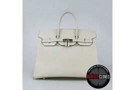 HE-35-1102 Birkin 35cm Off White - Togo Pearl