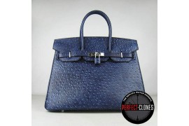 HE-35-1063 Birkin 35cm Blue - Ostrich