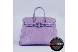 HE-35-1075 Birkin 35cm Purple - Ostrich