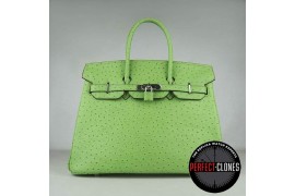 HE-35-1066 Birkin 35cm Lime Green - Ostrich