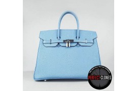 HE-35-1109 Birkin 35cm Sky Blue- Togo Pearl