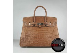 HE-35-105Birkin 35cm Light Brown - Gator