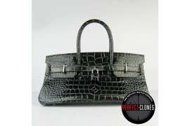 HE-42-1021 Birkin 42cm Black - Gator