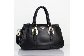 PR8212-1 BN8212 Vintage Leather Tote Black