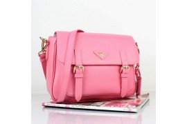 PR8228-04 BN8228 Saffiano Solid Color Leather Tote Pink