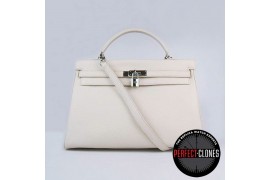 HE-K35-1002 Kelly 35cm Off White - Togo Standard