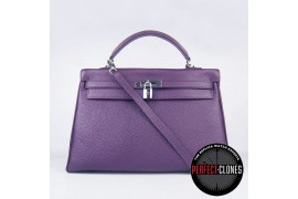 HE-K35-1014 Kelly 35cm Purple - Togo Standard