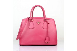 PR1883-3 B1883 Saffiano Leather Medium Tote Peach Red