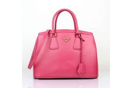 PR1883-3 B1883 Saffiano Leather Medium Tote Peach Red